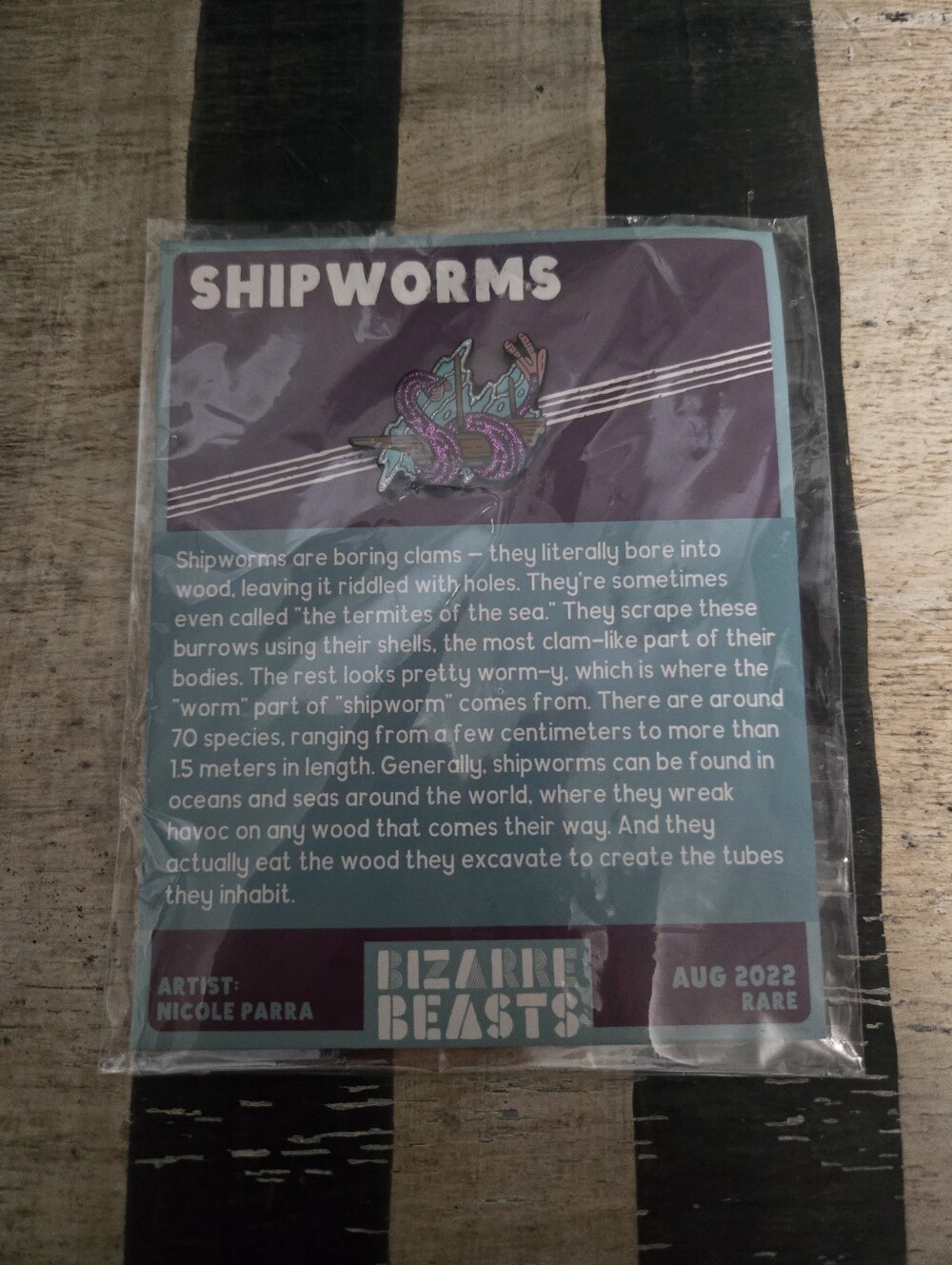 Bizarre Beasts Rare Shipworms Pin